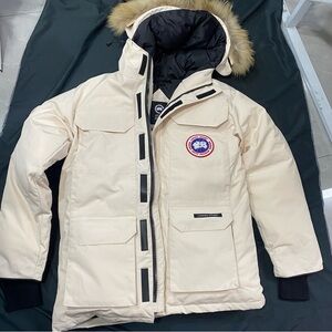 Canada Goose Expedition Hooded Parka White Jackers